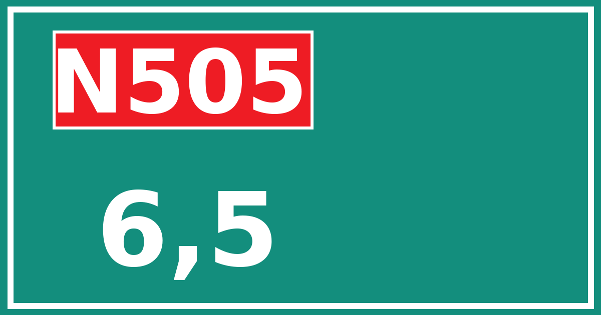 Hectometerbord N505 6,5