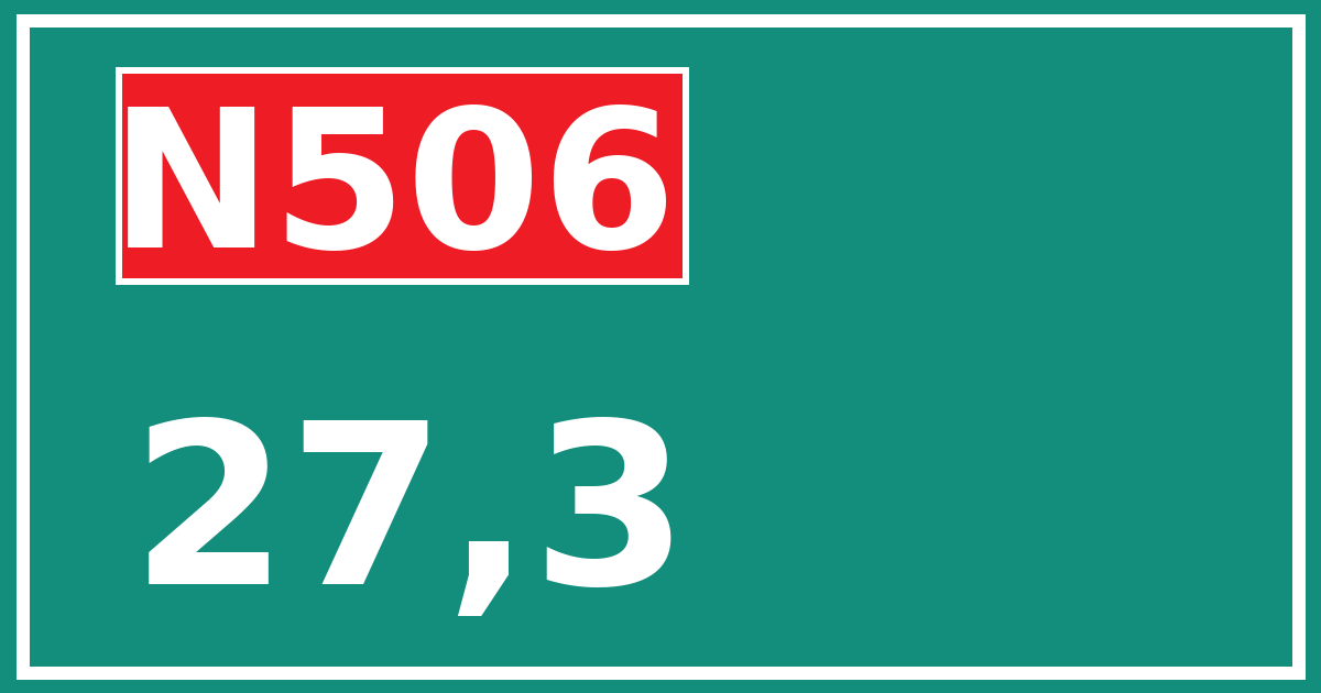 Hectometerbord N506 27,3