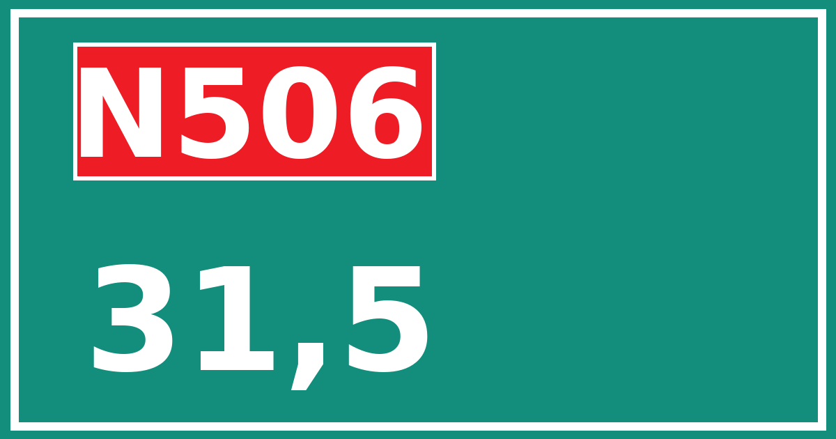 Hectometerbord N506 31,5