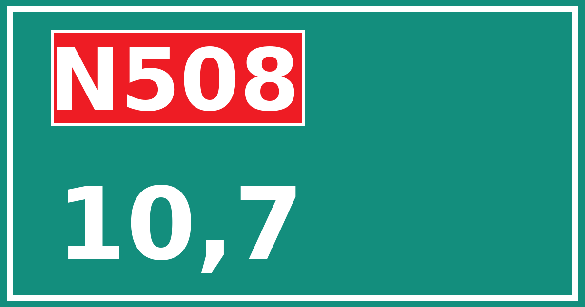 Hectometerbord N508 10,7