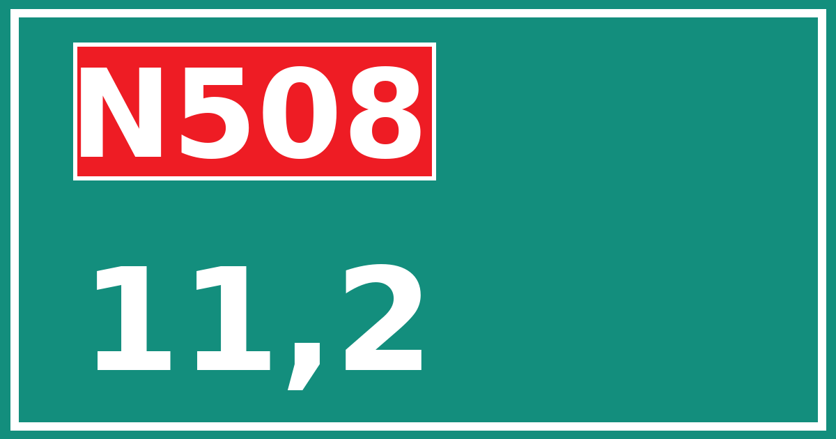 Hectometerbord N508 11,2