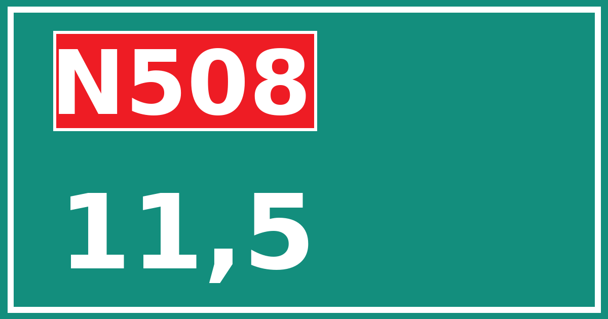 Hectometerbord N508 11,5