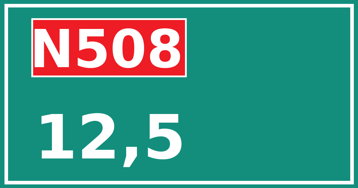 Hectometerbord N508 12,5