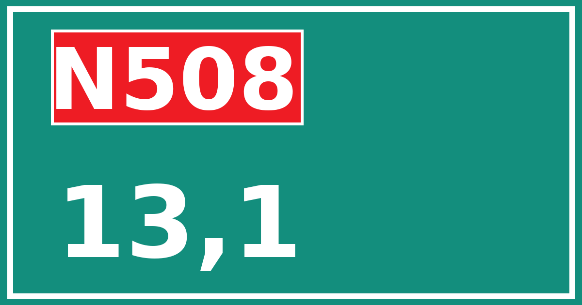 Hectometerbord N508 13,1