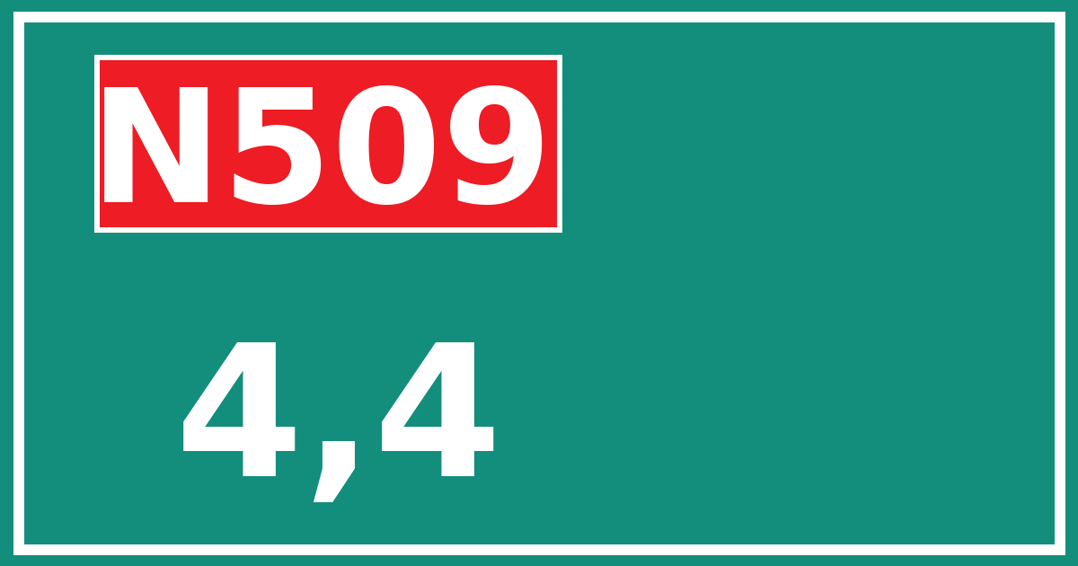 Hectometerbord N509 4,4