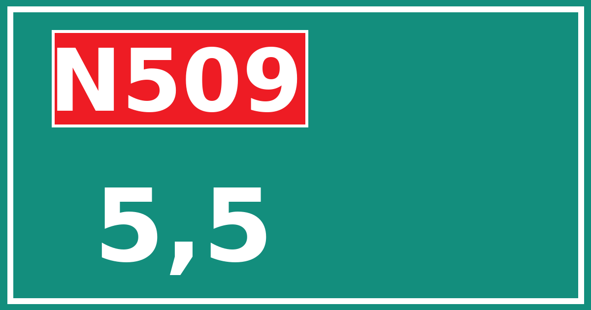 Hectometerbord N509 5,5