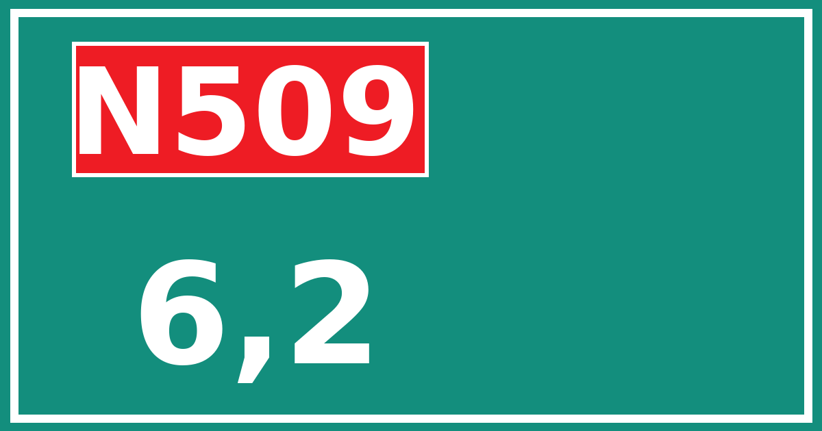 Hectometerbord N509 6,2
