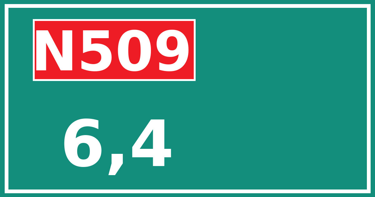 Hectometerbord N509 6,4