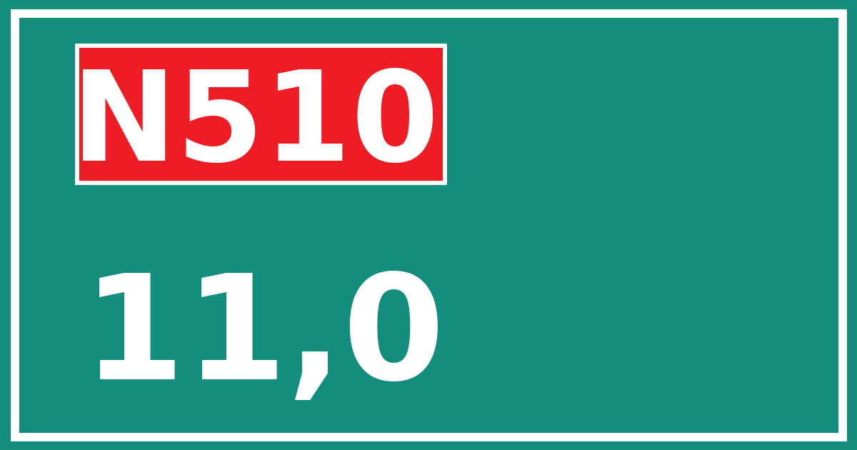 Hectometerbord N510 11,0