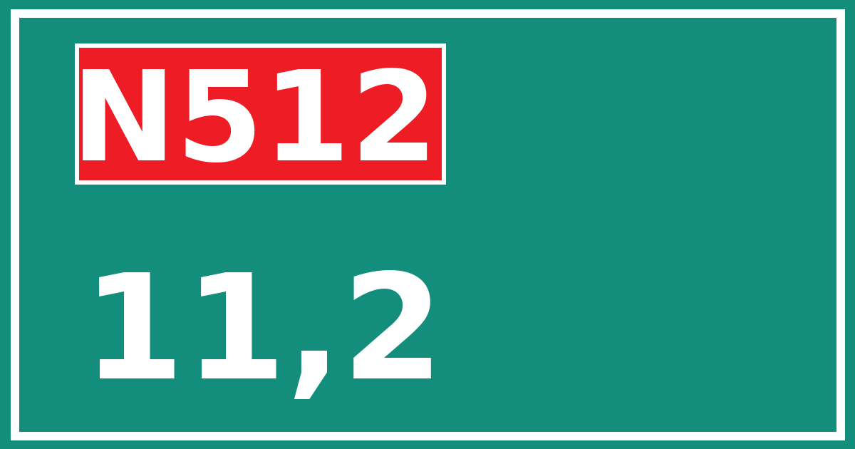Hectometerbord N512 11,2