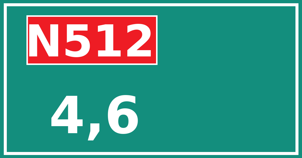 Hectometerbord N512 4,6