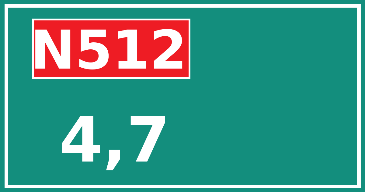 Hectometerbord N512 4,7