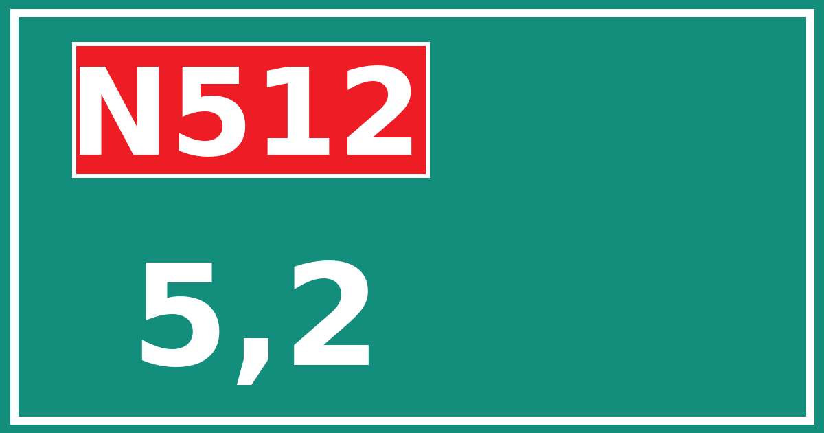 Hectometerbord N512 5,2