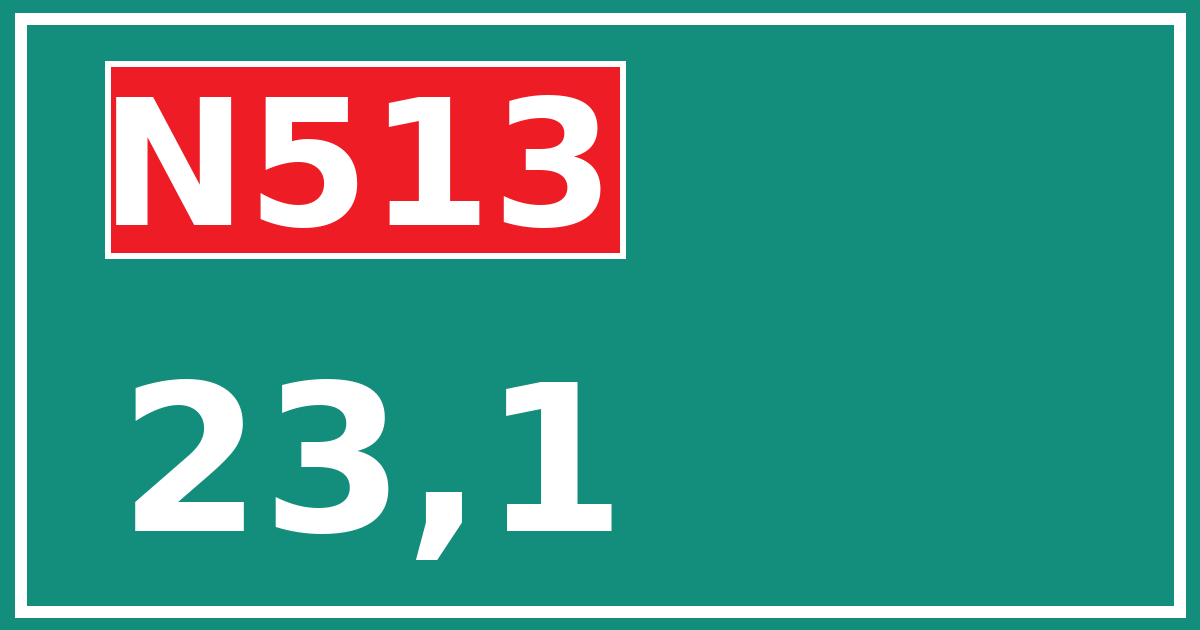 Hectometerbord N513 23,1