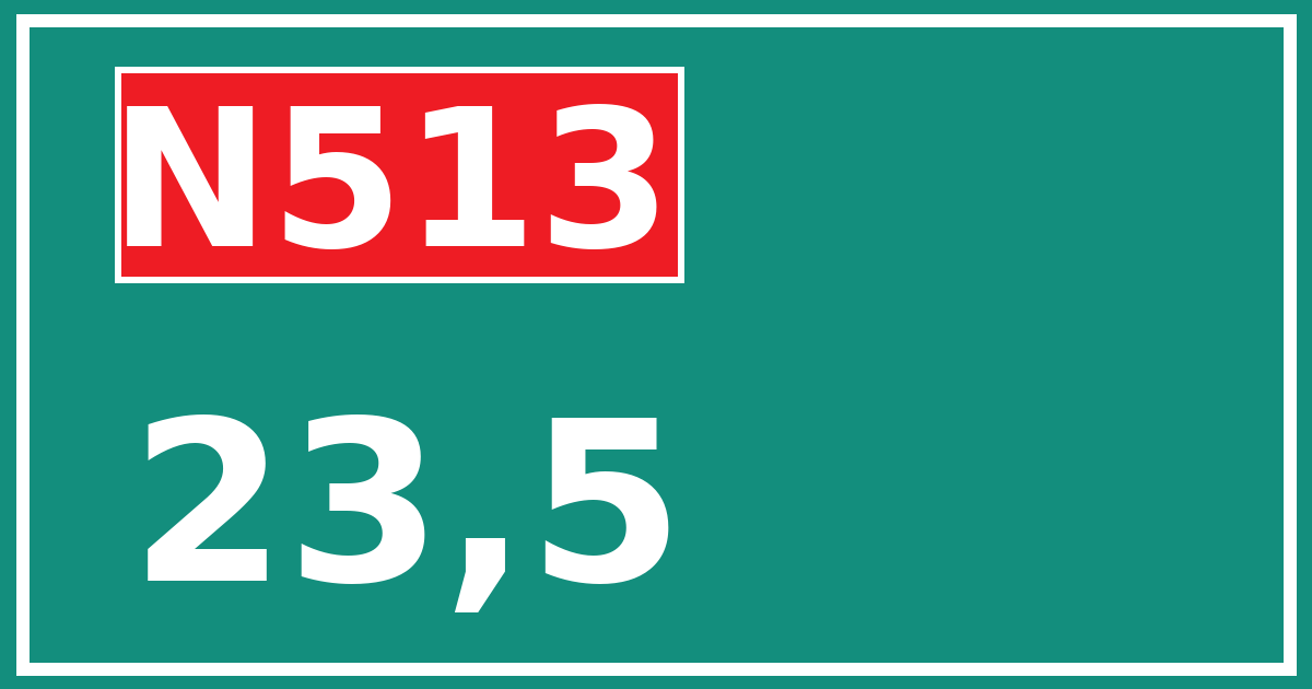 Hectometerbord N513 23,5