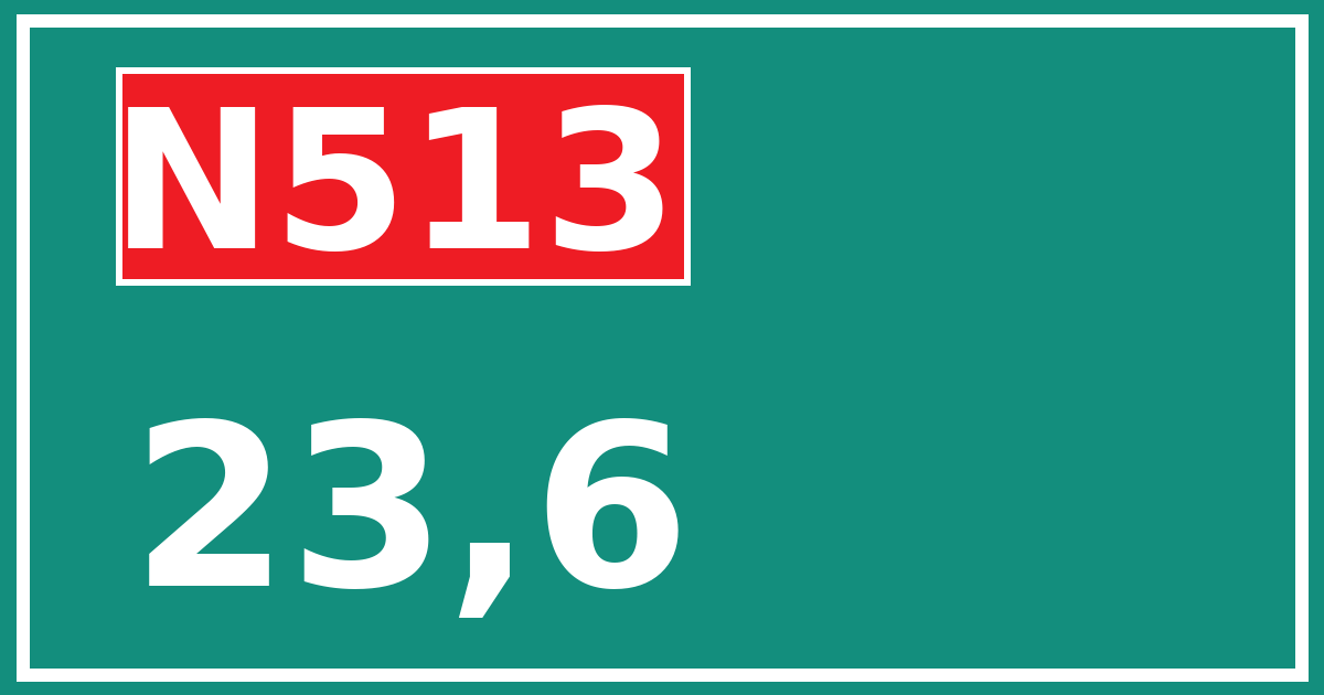 Hectometerbord N513 23,6