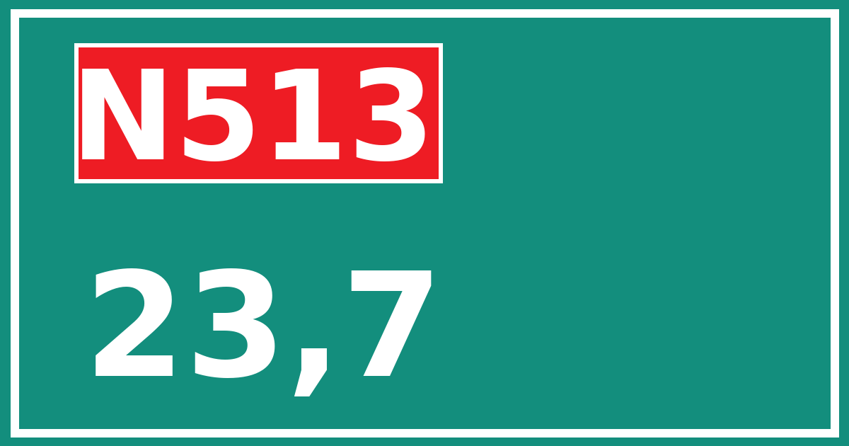 Hectometerbord N513 23,7