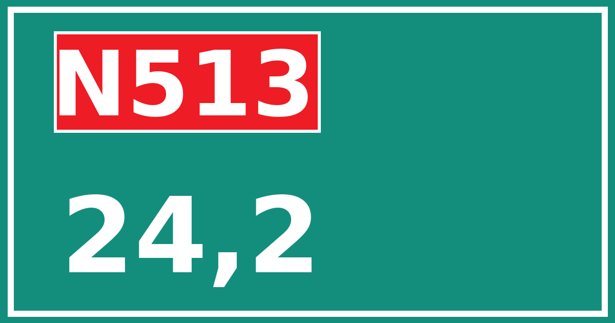 Hectometerbord N513 24,2