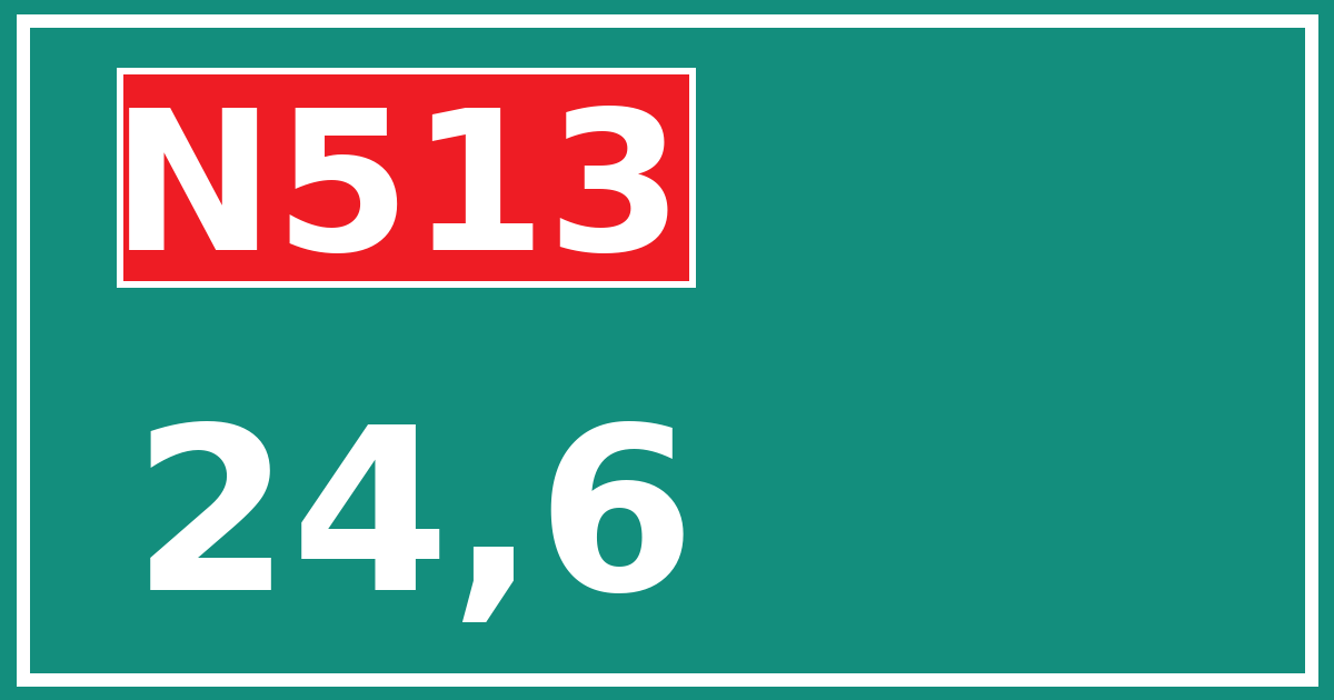 Hectometerbord N513 24,6