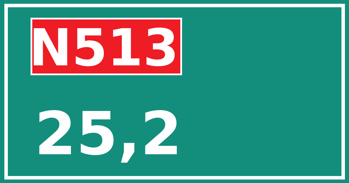 Hectometerbord N513 25,2