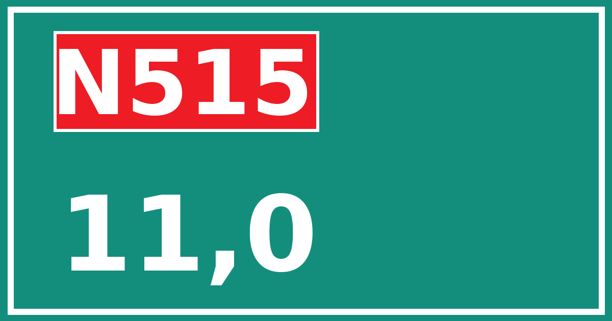 Hectometerbord N515 11,0