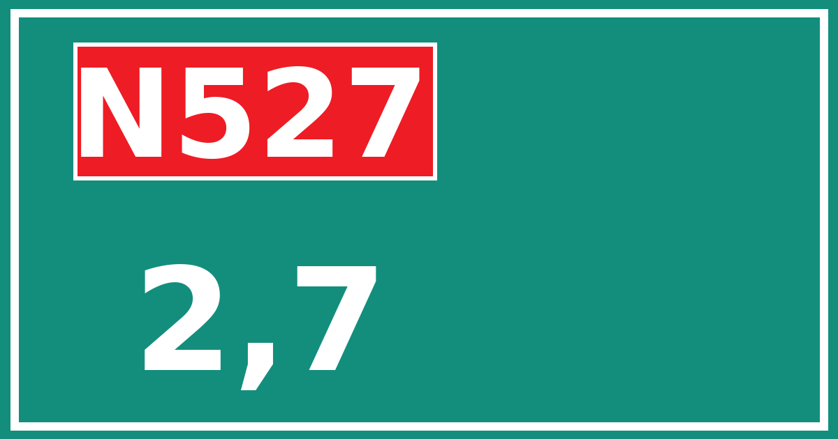 Hectometerbord N527 2,7