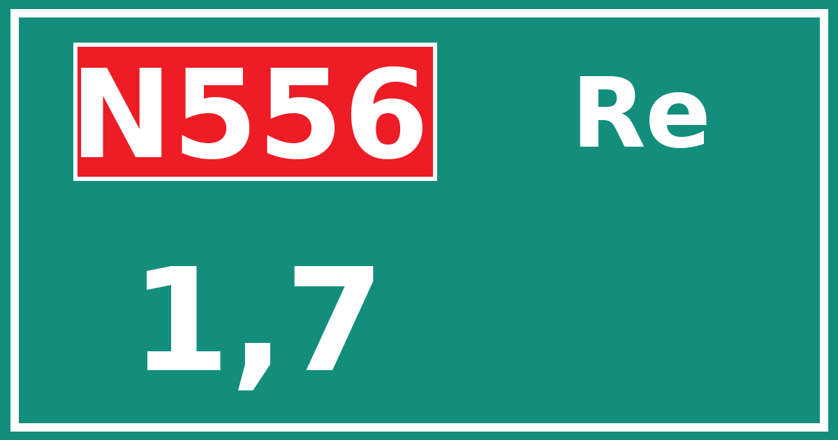 Hectometerbord N556 1,7 zijde Re
