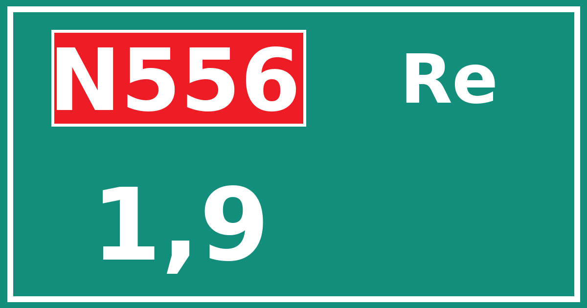 Hectometerbord N556 1,9 zijde Re