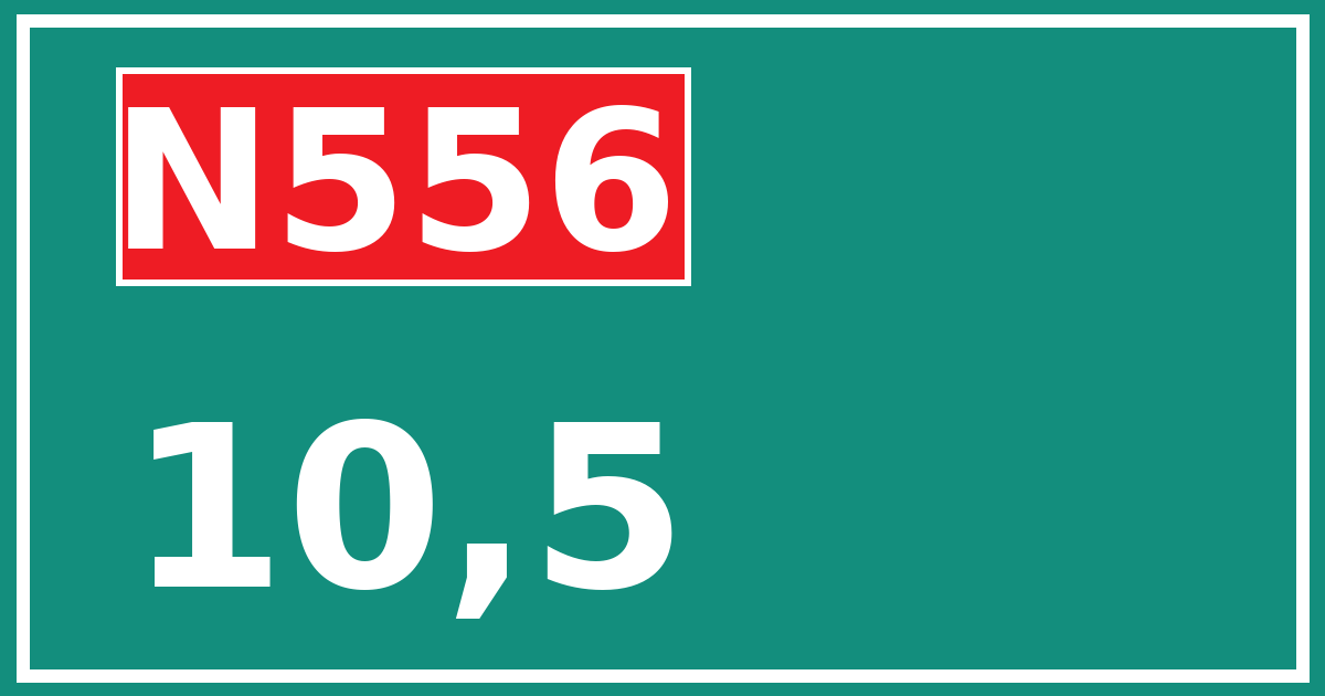 Hectometerbord N556 10,5
