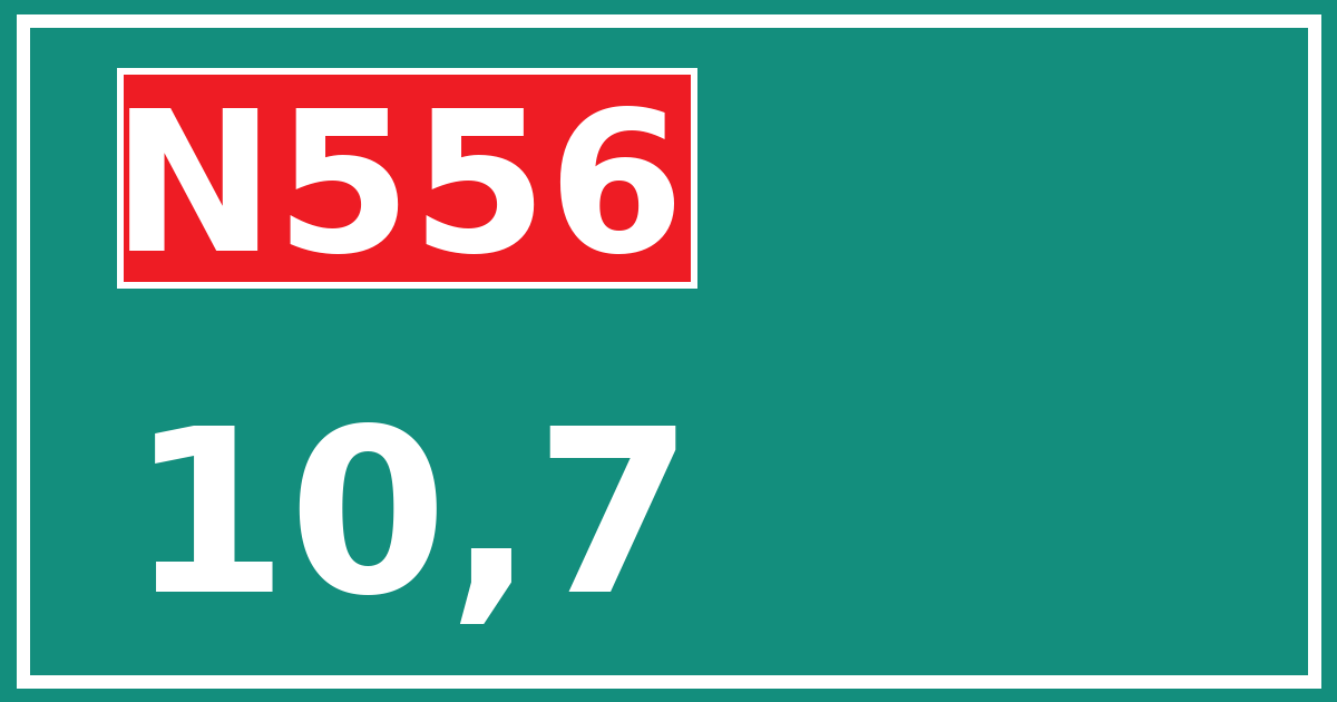 Hectometerbord N556 10,7