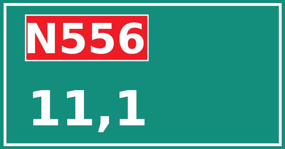 Hectometerbord N556 11,1