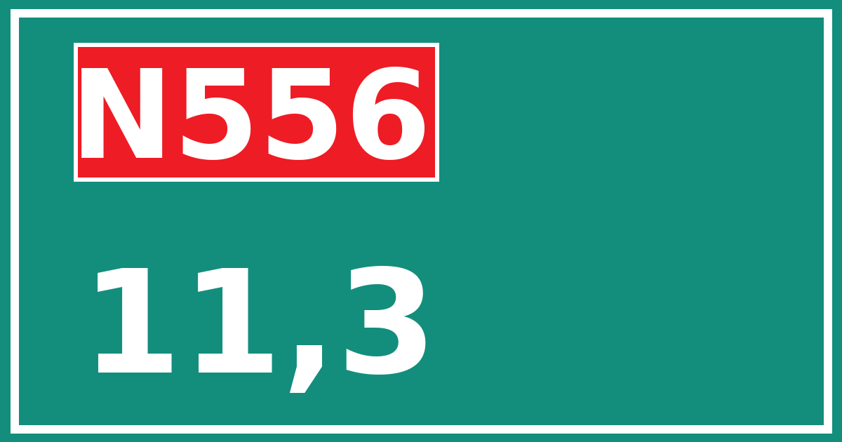 Hectometerbord N556 11,3