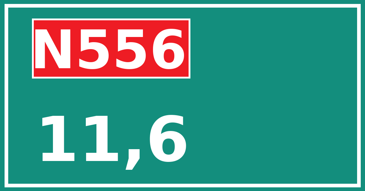 Hectometerbord N556 11,6