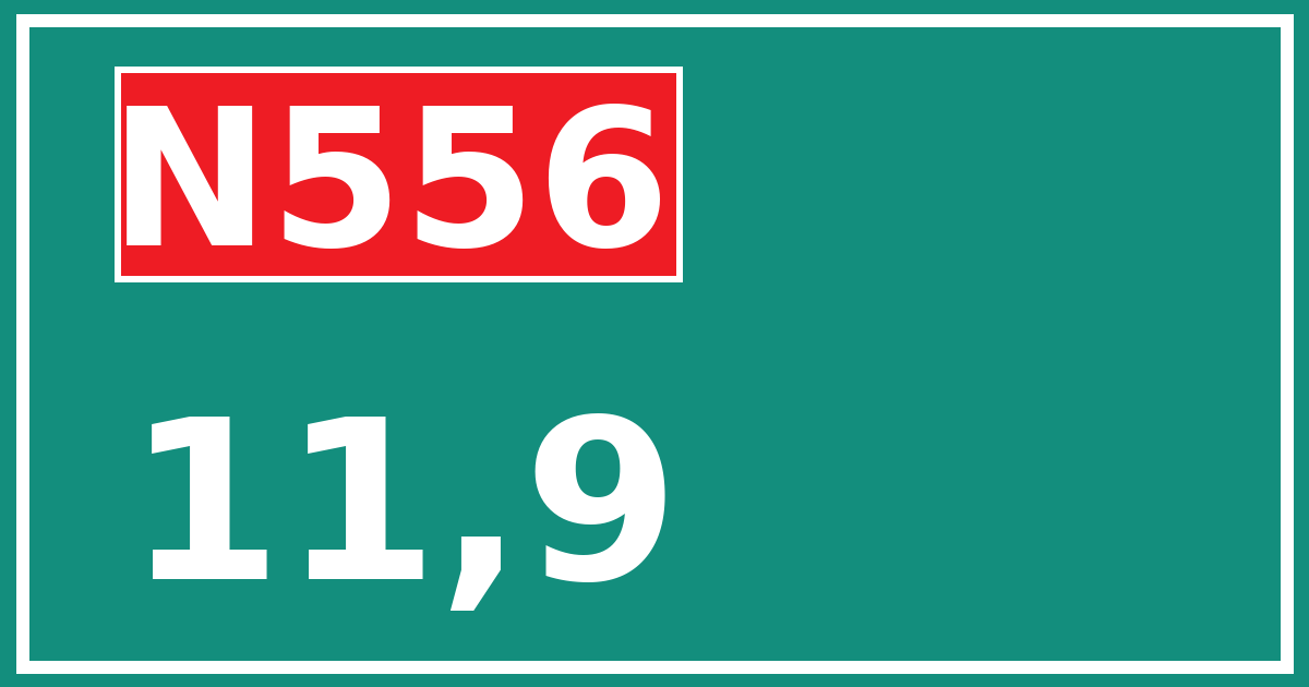 Hectometerbord N556 11,9