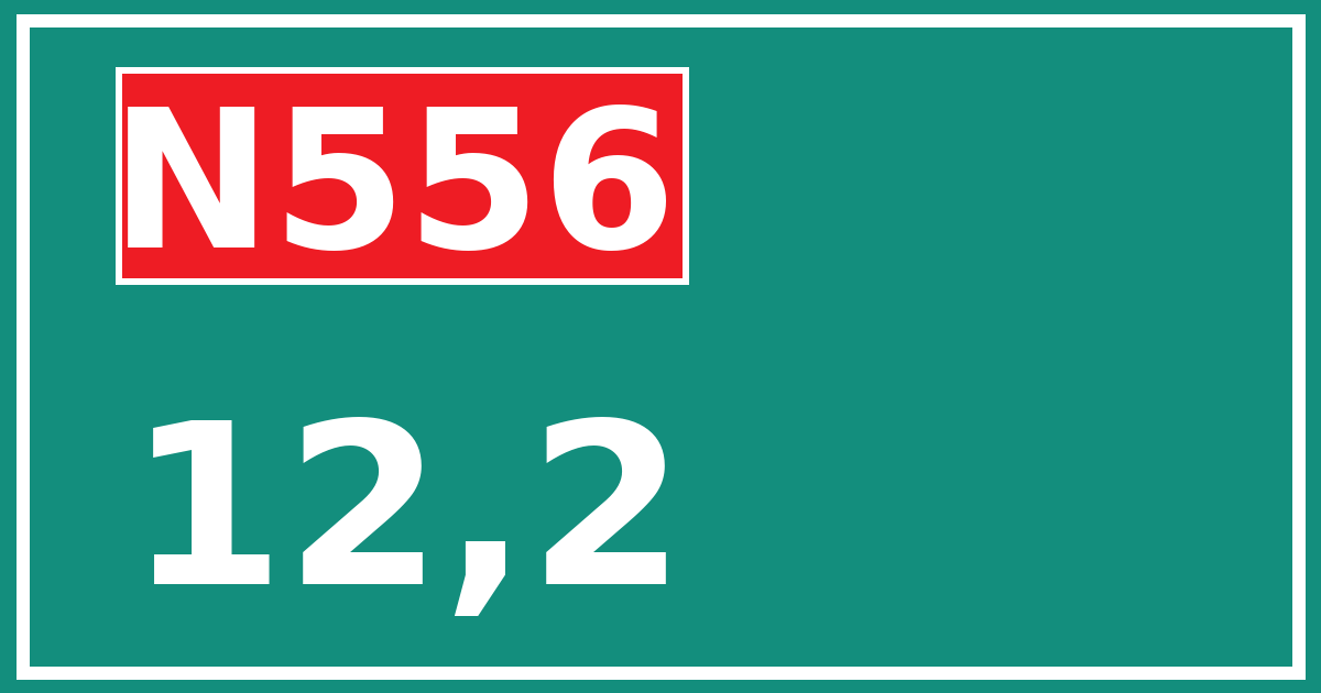 Hectometerbord N556 12,2