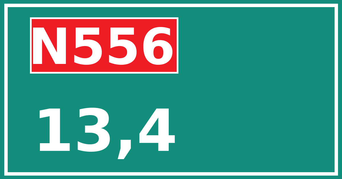 Hectometerbord N556 13,4