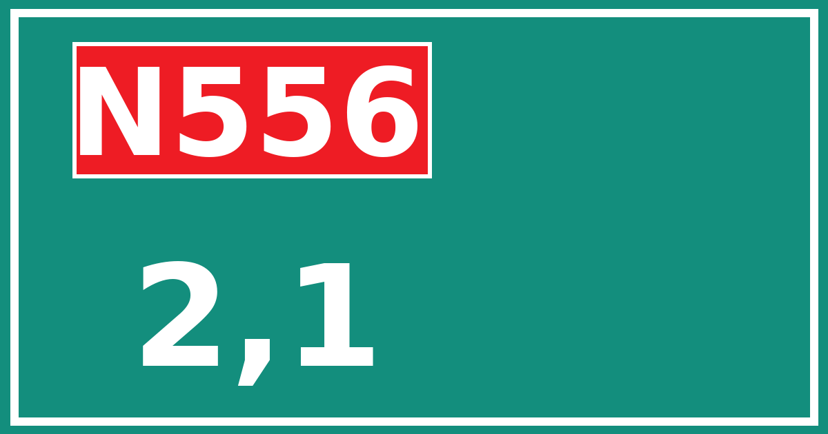 Hectometerbord N556 2,1