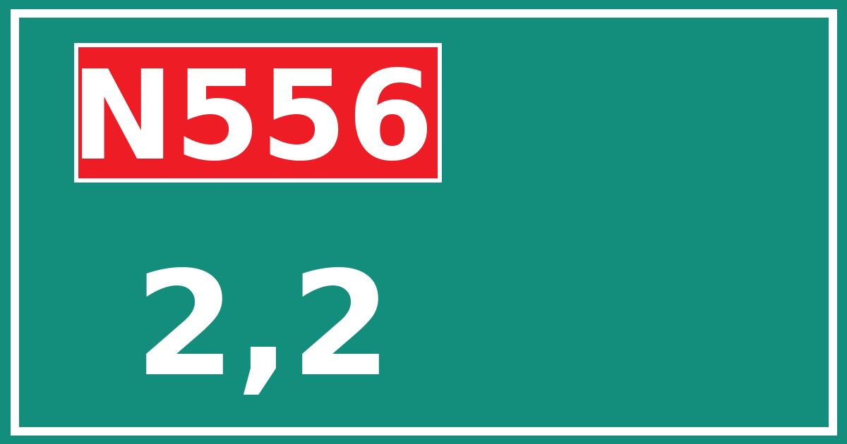 Hectometerbord N556 2,2