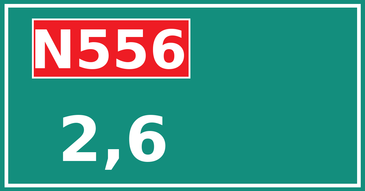 Hectometerbord N556 2,6
