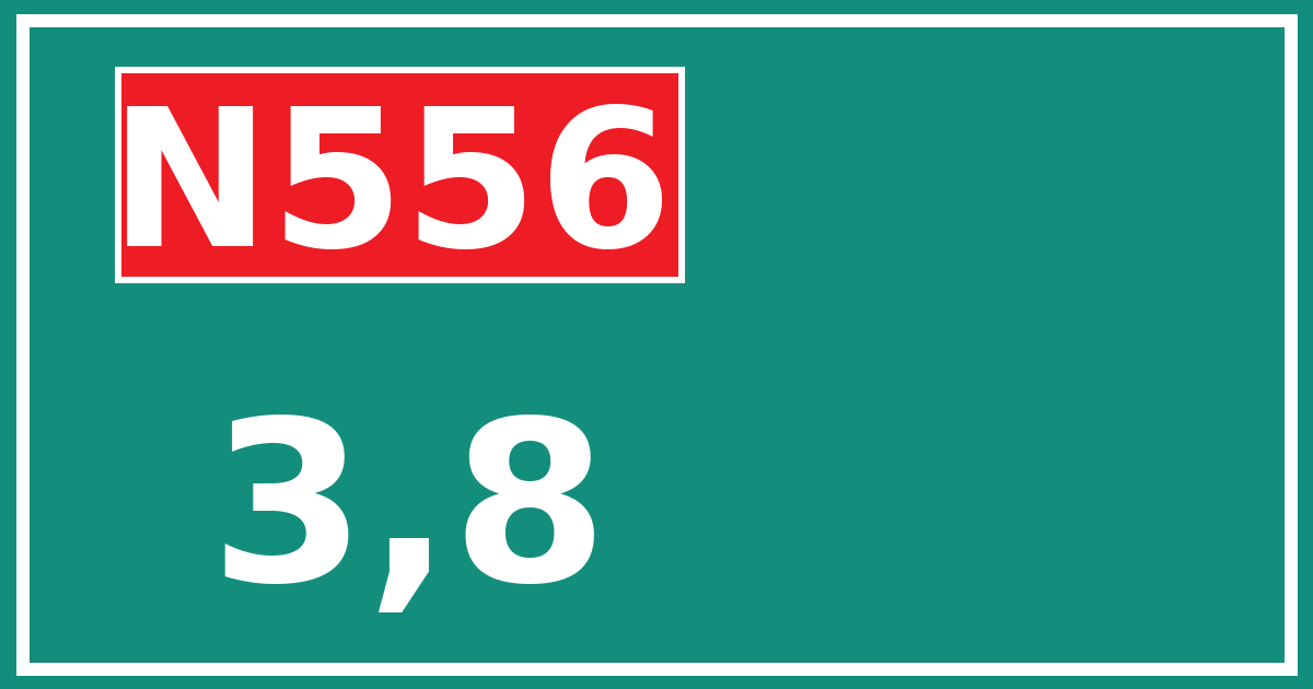 Hectometerbord N556 3,8