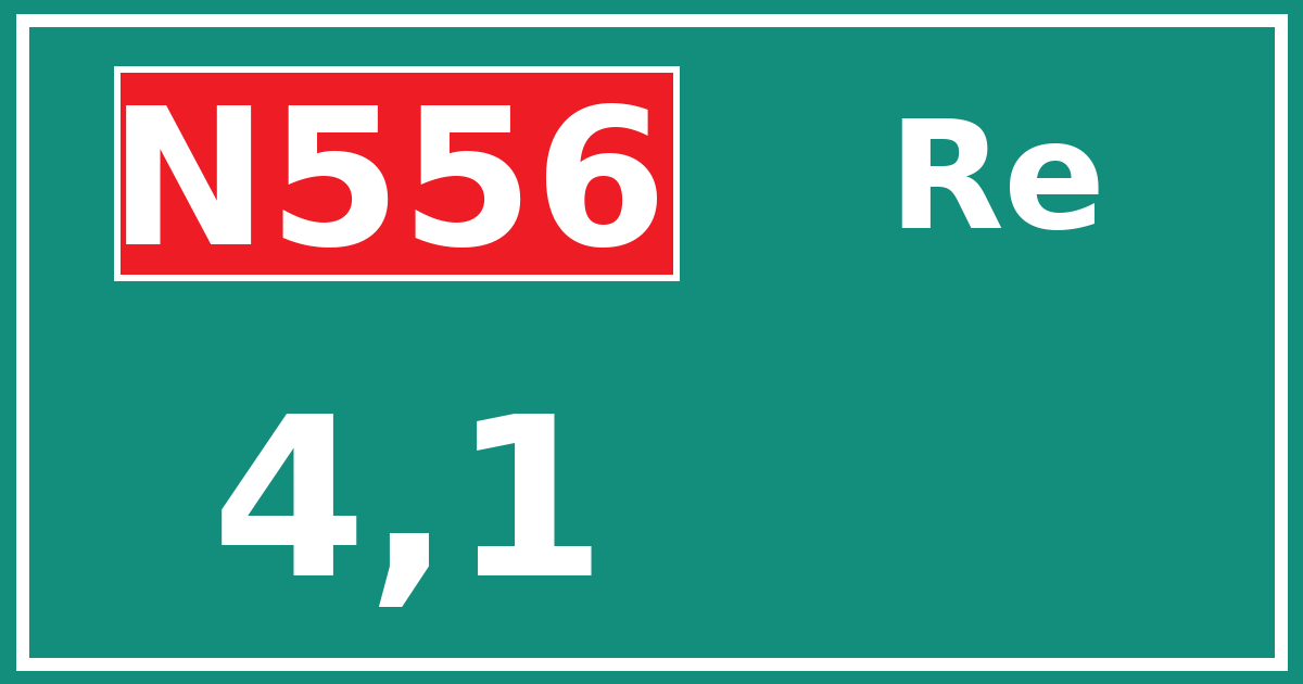 Hectometerbord N556 4,1 zijde Re
