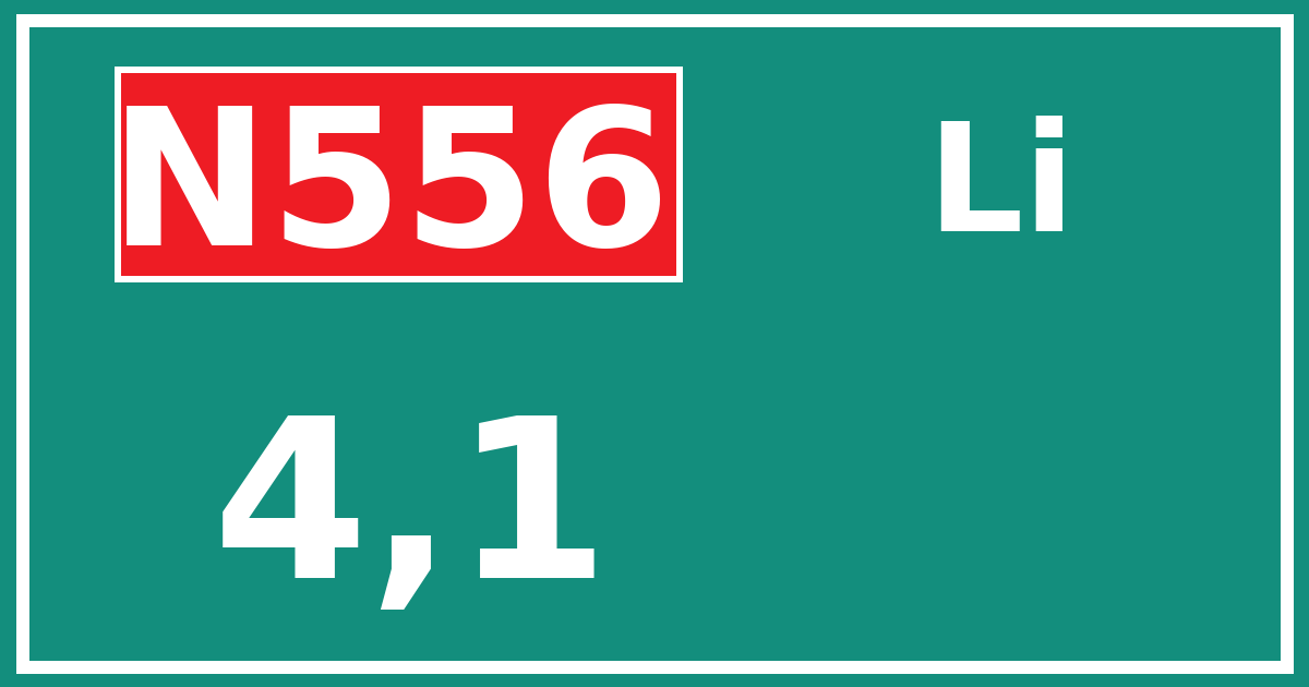 Hectometerbord N556 4,1 zijde Li