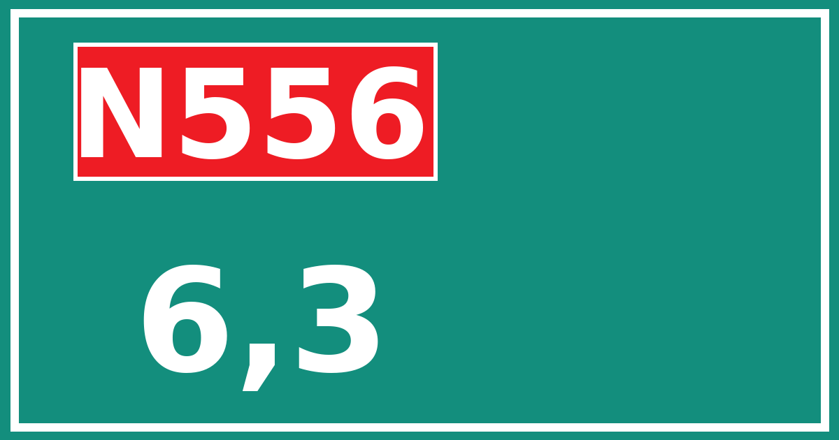Hectometerbord N556 6,3