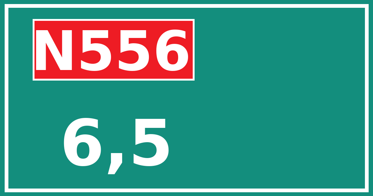 Hectometerbord N556 6,5