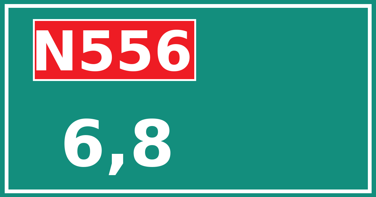Hectometerbord N556 6,8