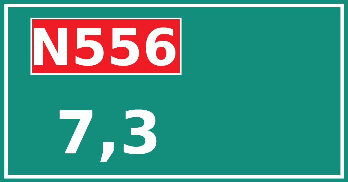 Hectometerbord N556 7,3