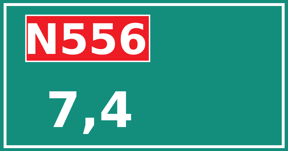 Hectometerbord N556 7,4