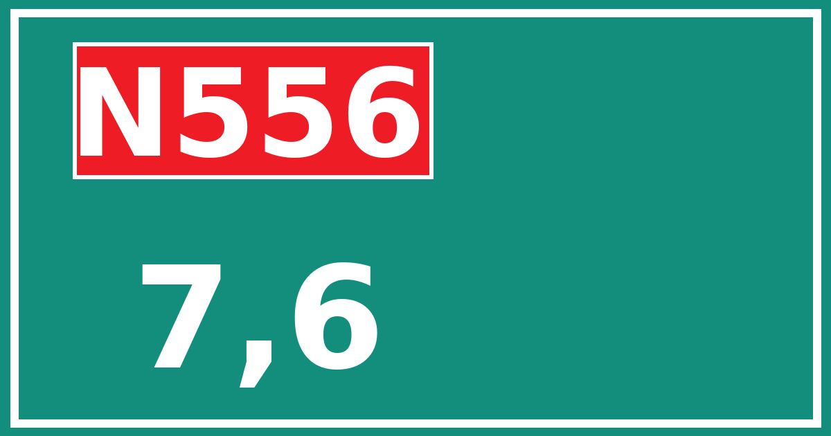 Hectometerbord N556 7,6