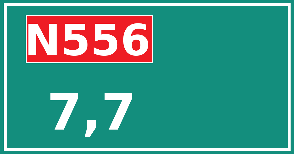 Hectometerbord N556 7,7