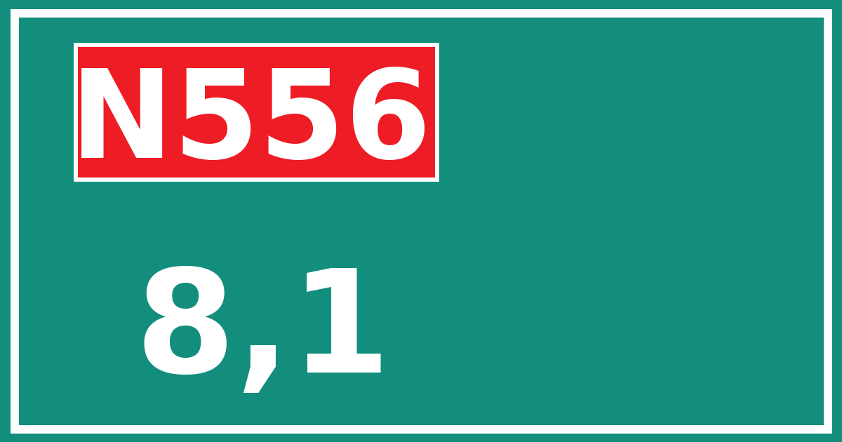 Hectometerbord N556 8,1
